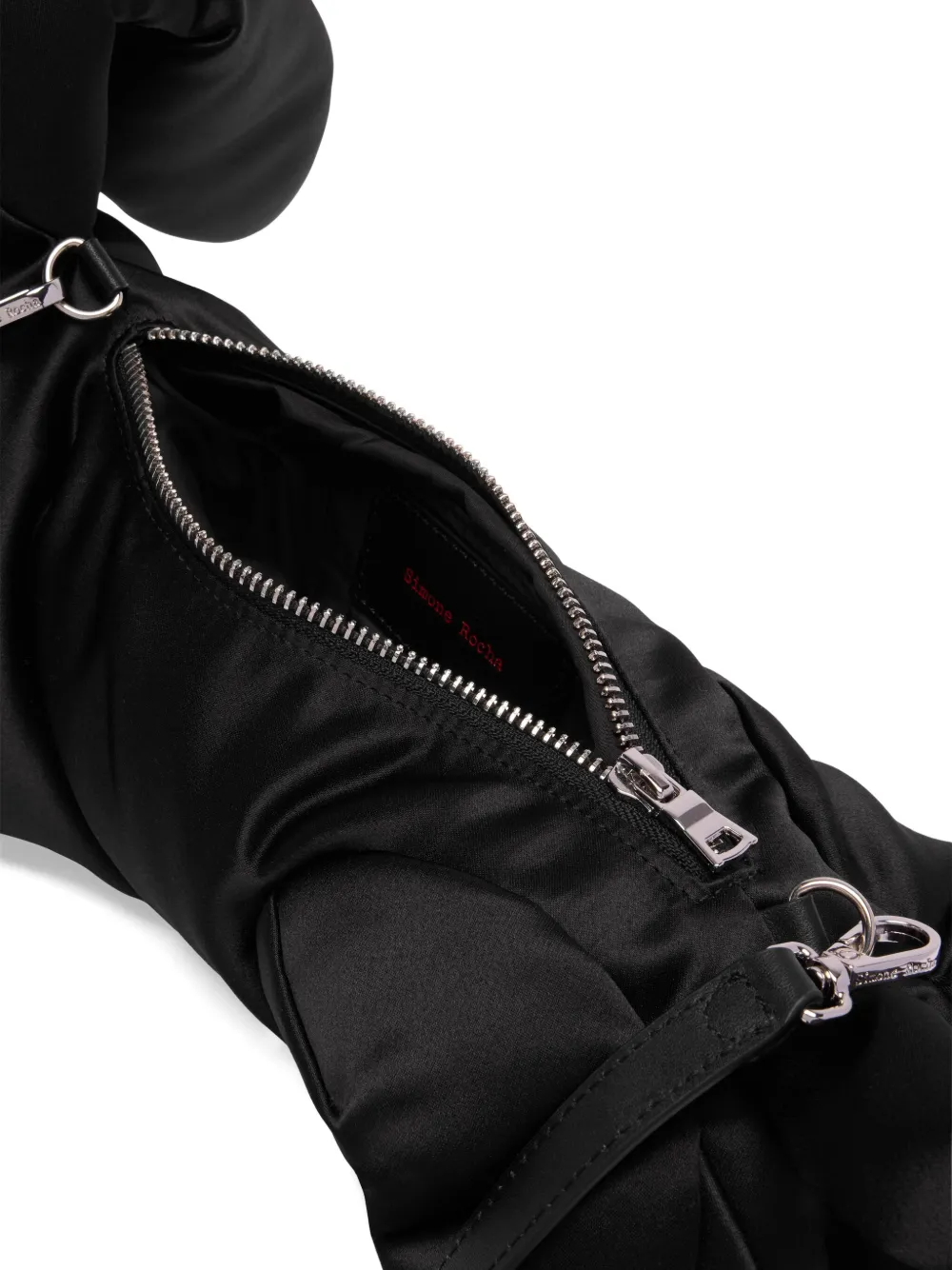 Simone Rocha Hare Padded Satin Cross Body Bag In Black