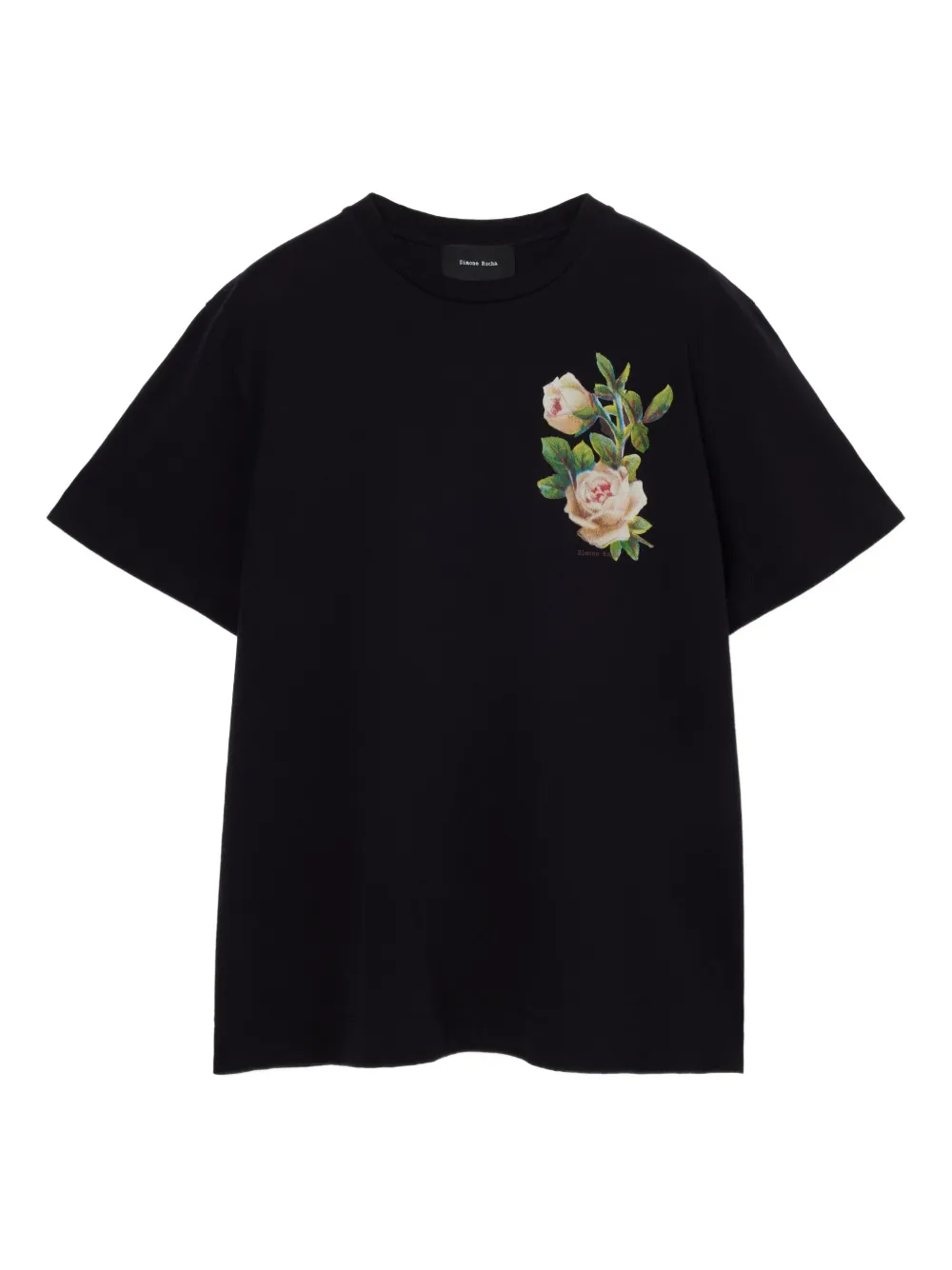 Simone Rocha T-shirt met rozenprint Zwart