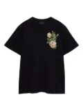 Simone Rocha rose-print T-shirt - Black