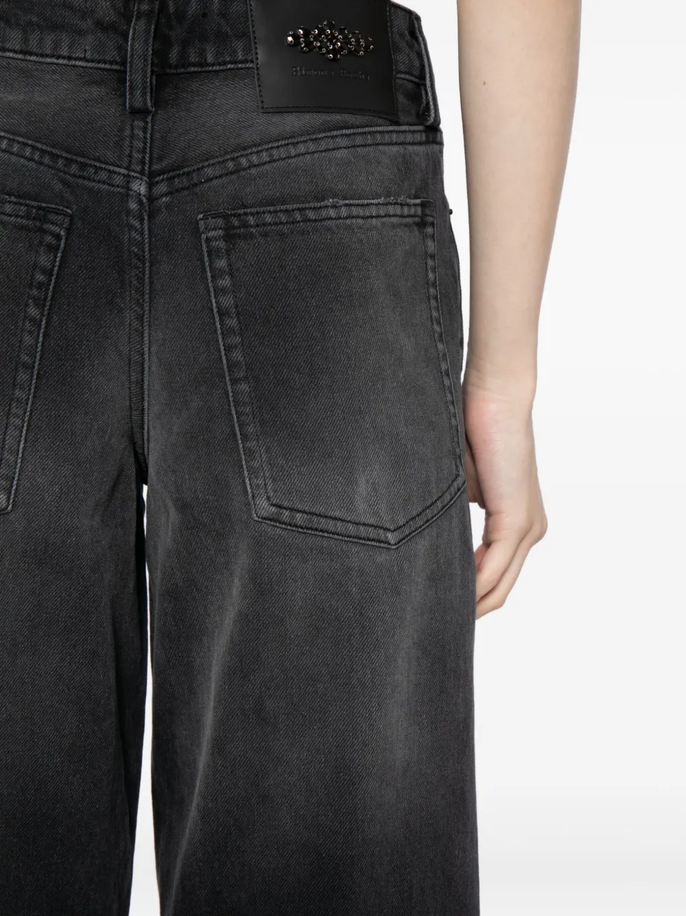 Simone Rocha Verfraaide straight jeans Zwart