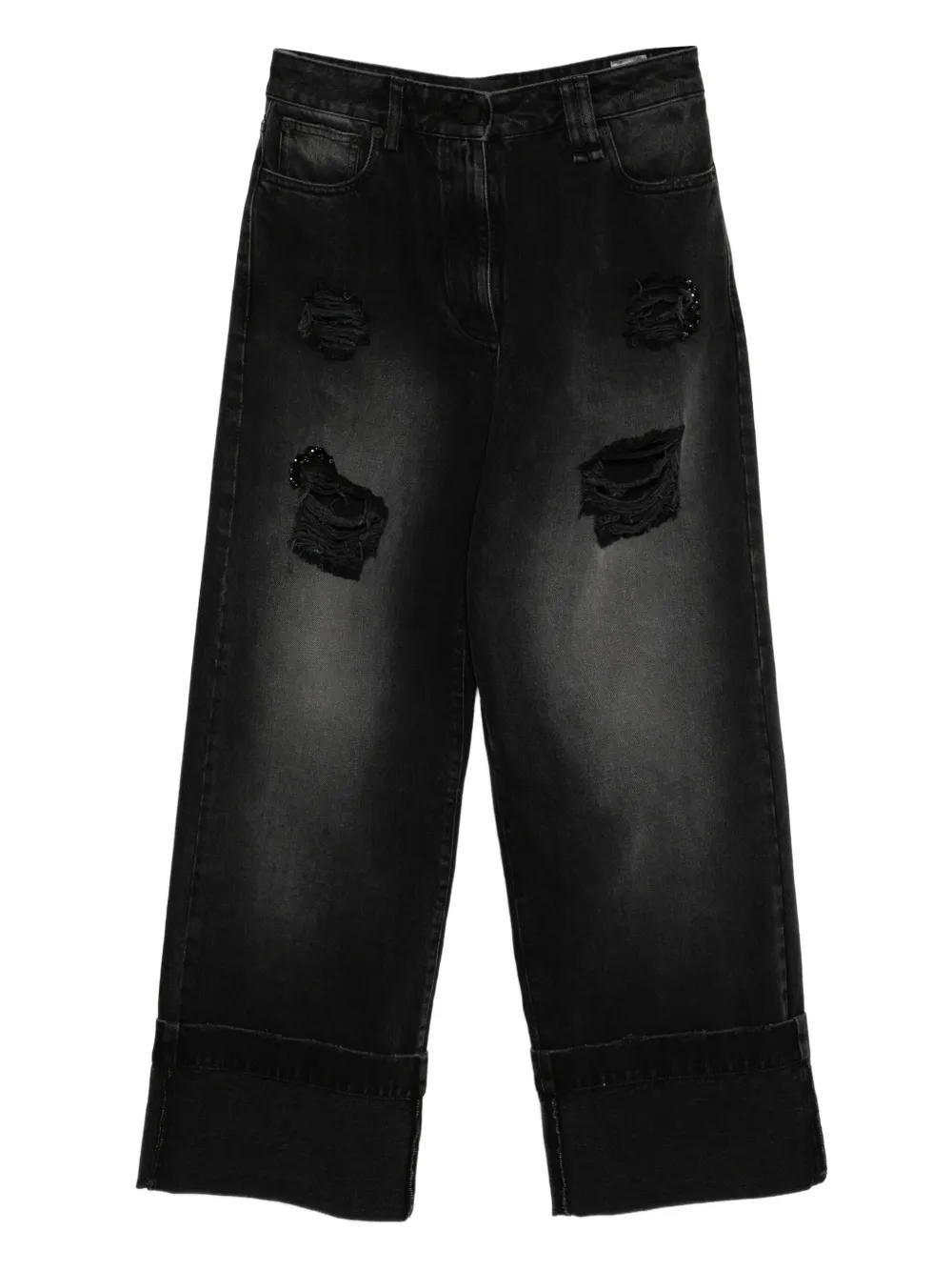 Simone Rocha embellished straight-leg jeans | Black | Image 1