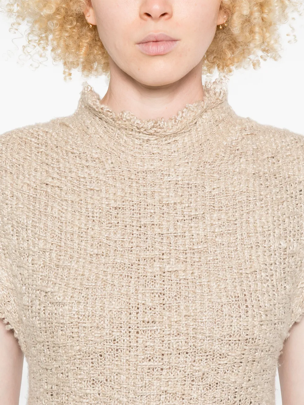KHAITE Jurk van zijdeblend Beige
