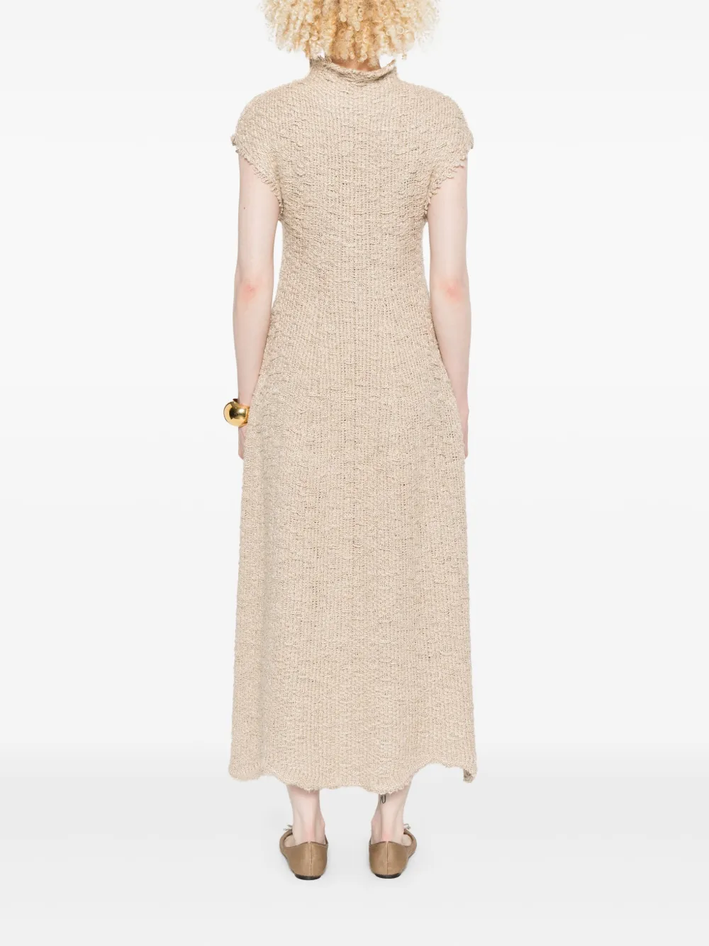 KHAITE Jurk van zijdeblend Beige