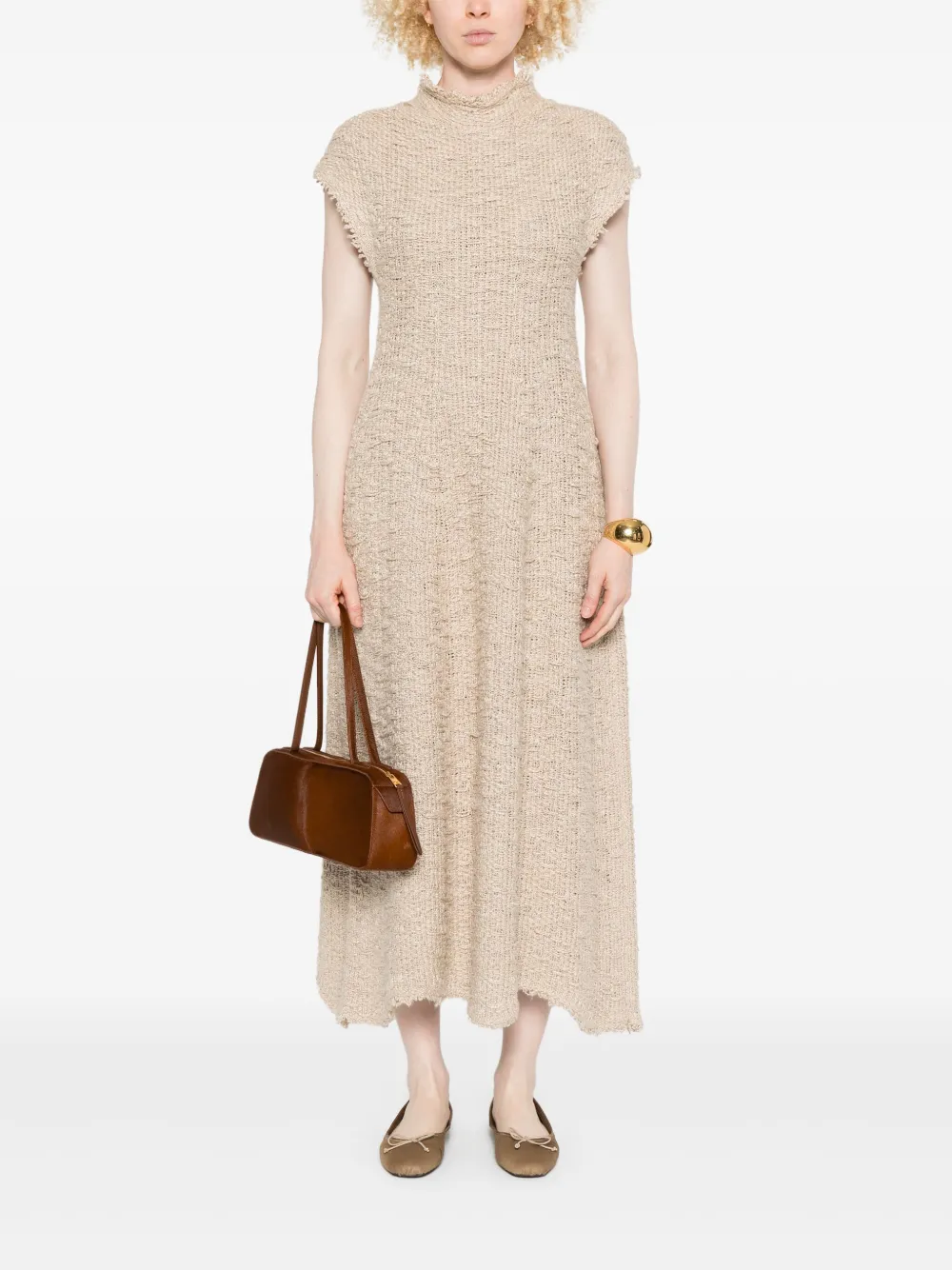 KHAITE silk-blend dress - Beige