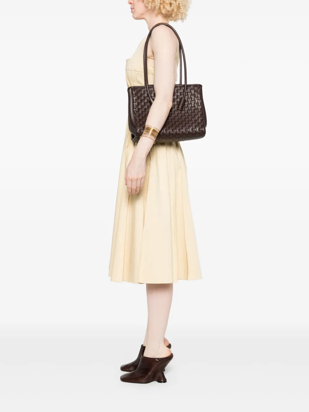 Themoirè Leila tote bag - Bruin