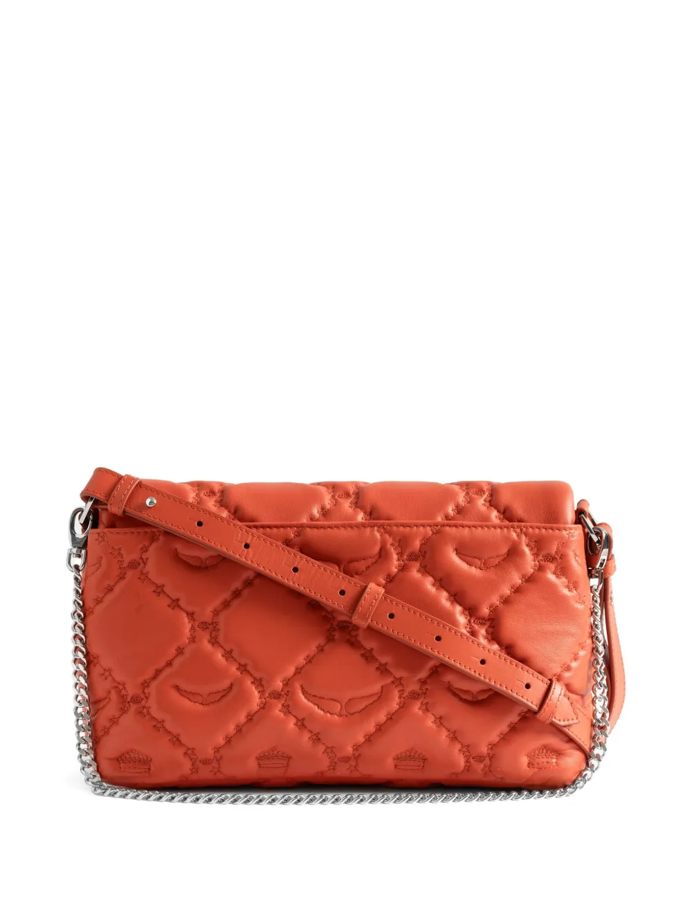Zadig & Voltaire Quilted Chain Shoulder Bag In Orange