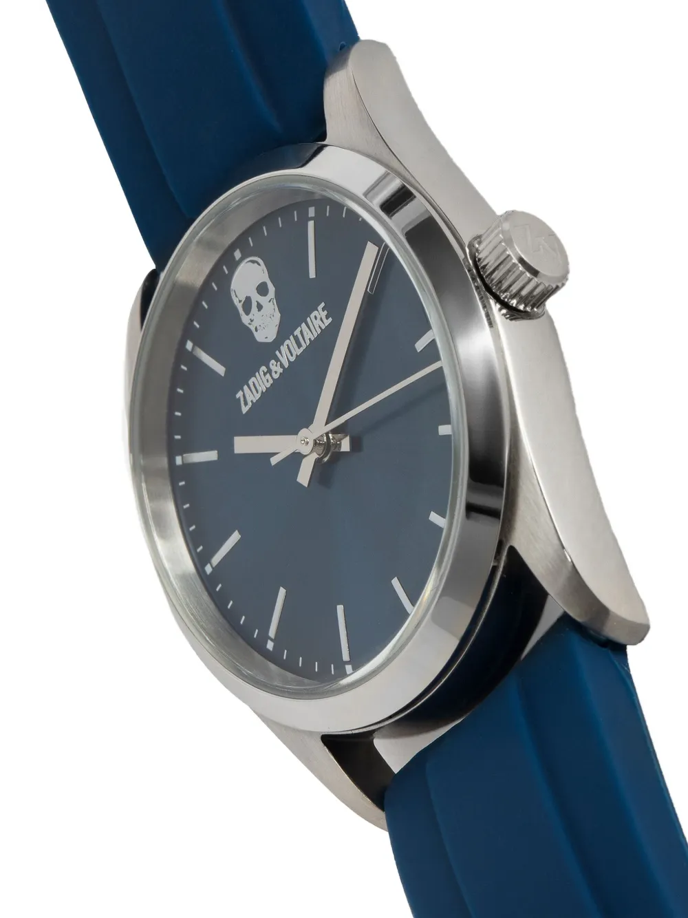 Zadig&Voltaire 36mm horloge met doodskopprint - Blauw