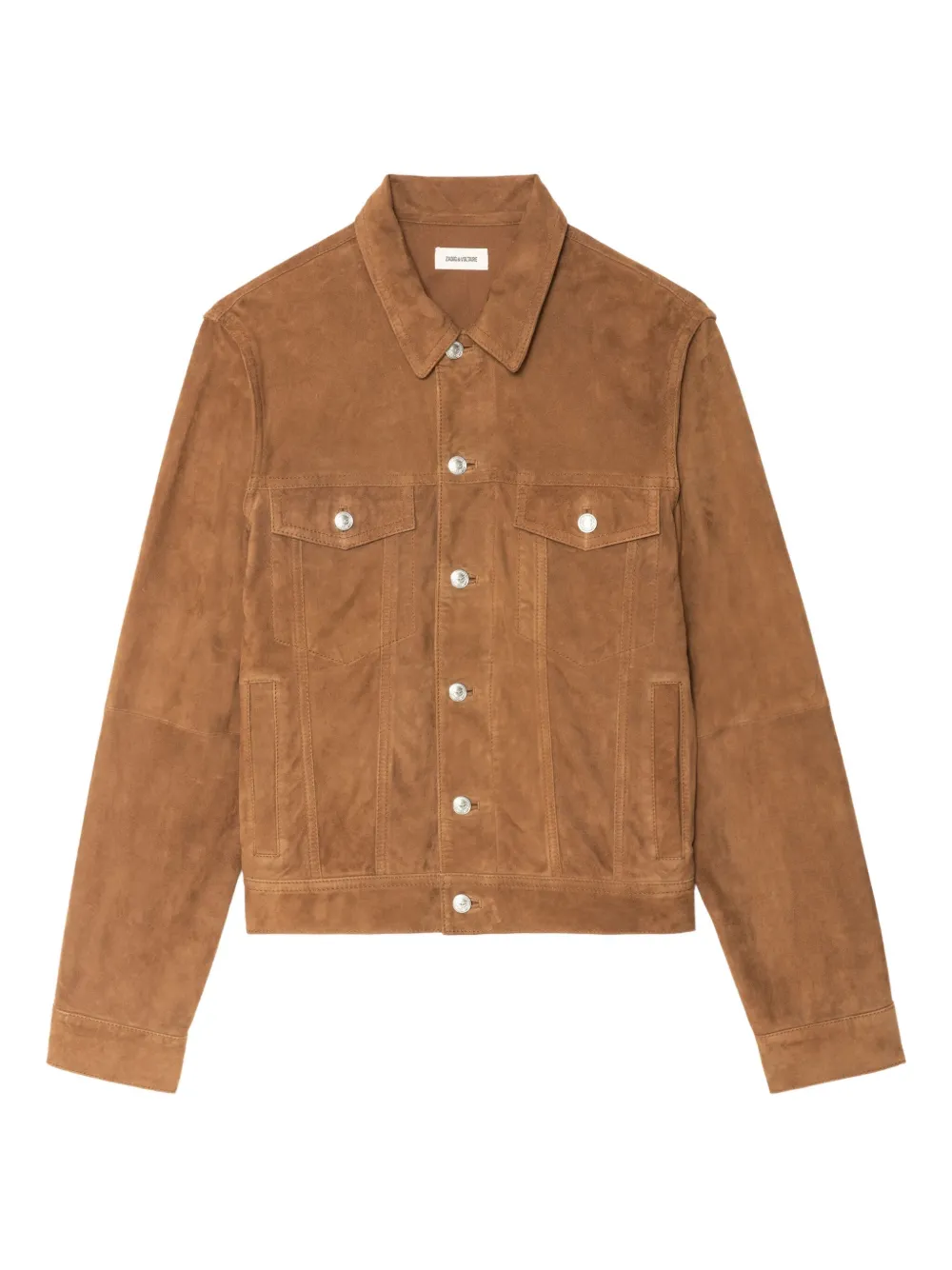 Zadig&Voltaire button-fastening suede jacket - Marrone