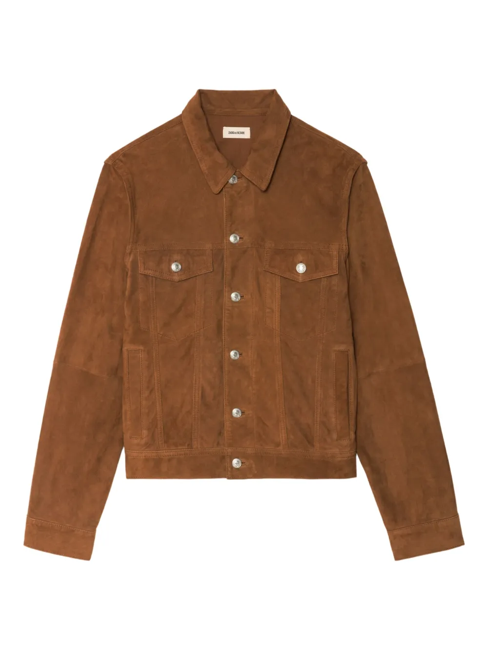 Zadig&Voltaire button-fastening suede jacket Bruin