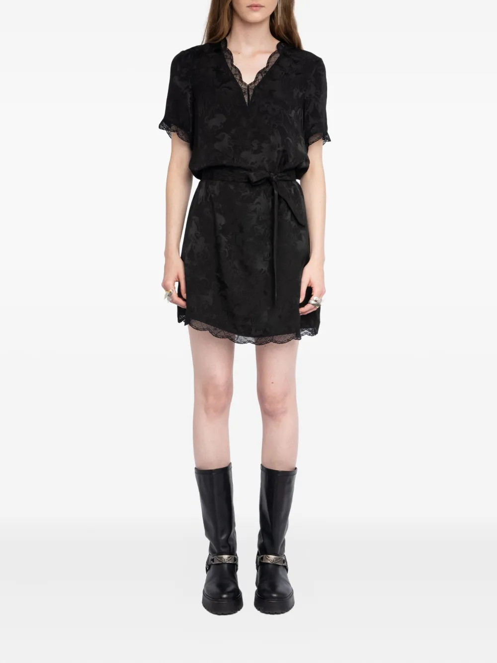 Zadig&Voltaire lace-trimmed floral-print mini dress | Day Dresses | Image 2