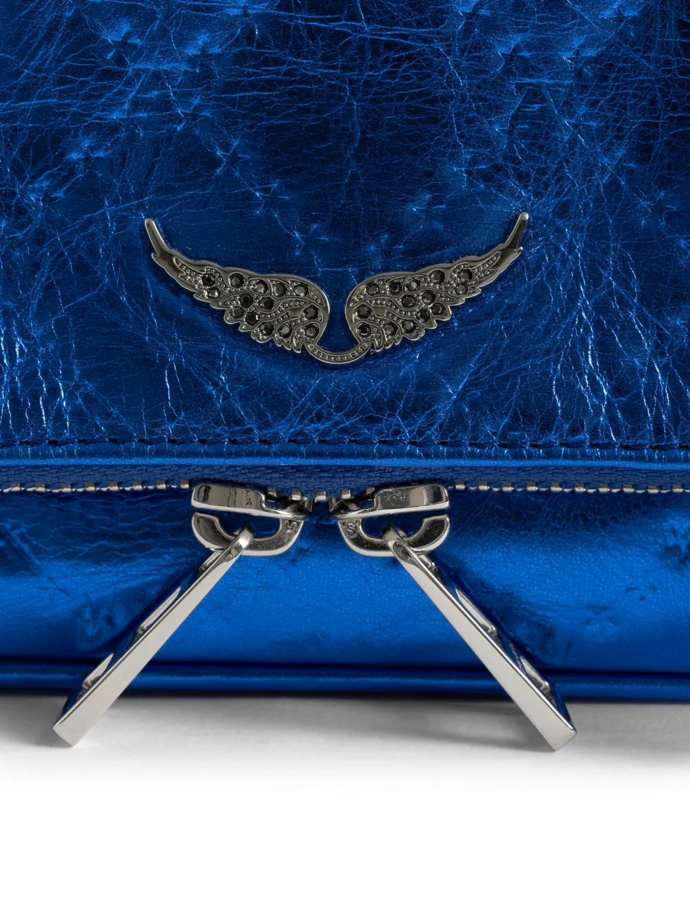 Zadig&Voltaire Rock gewatteerde schoudertas met ketting Blauw