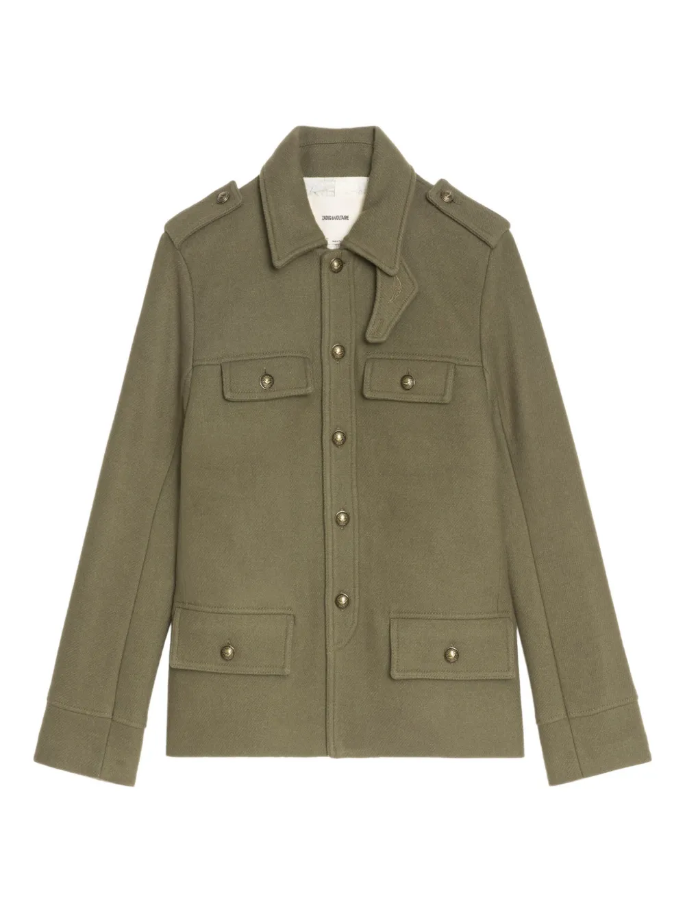 Zadig&Voltaire Jack met militaire zak en knopen Groen