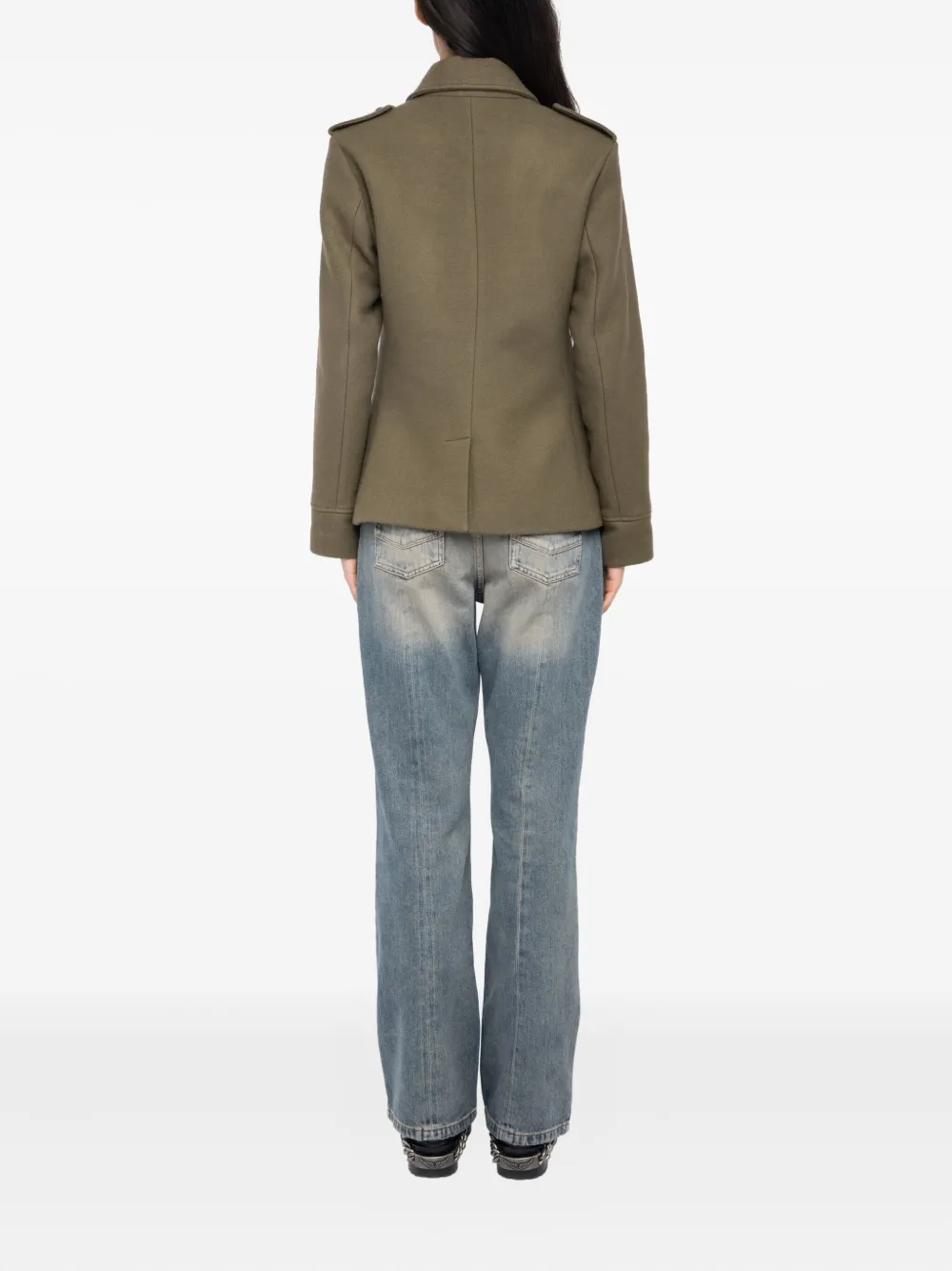 Zadig&Voltaire Jack met militaire zak en knopen Groen