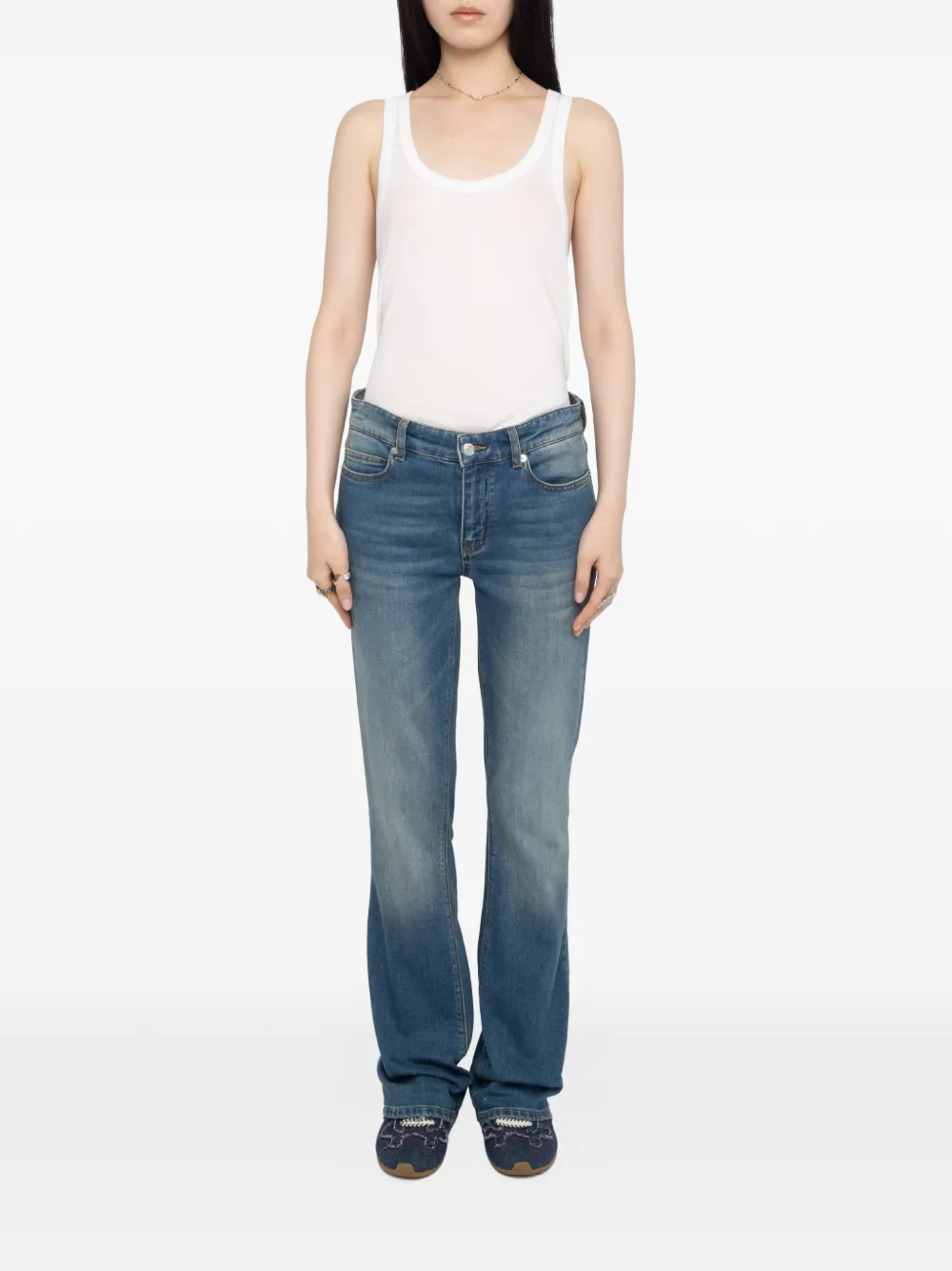 Zadig&Voltaire logo-patch flared jeans - Blauw