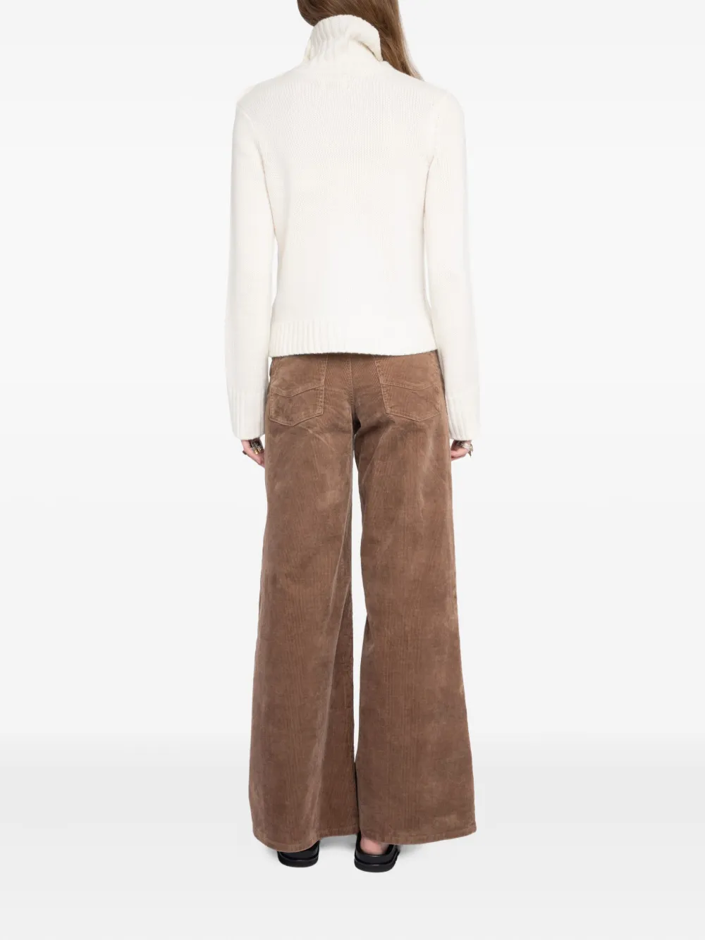 Zadig & Voltaire Womens Ecru Nalma High-neck Cashmere Jumper Xs In Multi