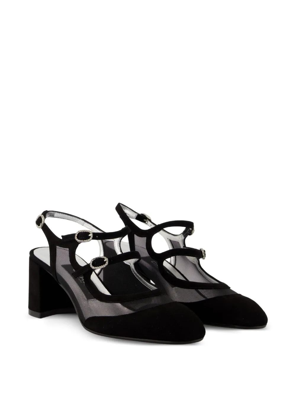 Carel Paris 60mm Bananight Buckle-embellished Mesh Pumps In Multi