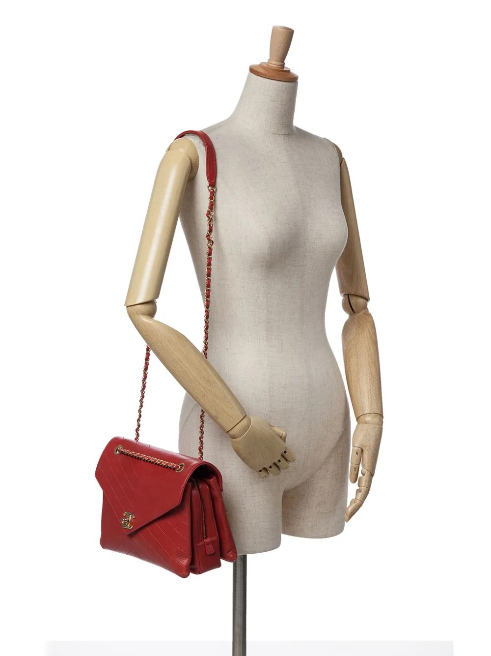 CHANEL Pre-Owned 2018-2019 Chevron Lambskin Coco Envelope Flap crossbody bag | Pre-Owned | Image 2