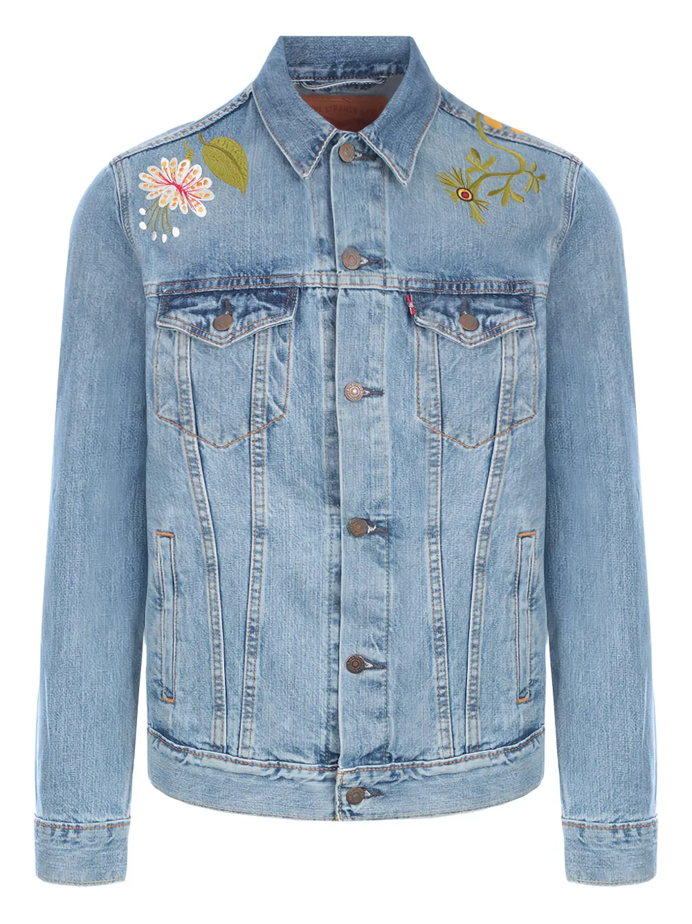 Levi's floral embroidered denim jacket | Blue | Image 1