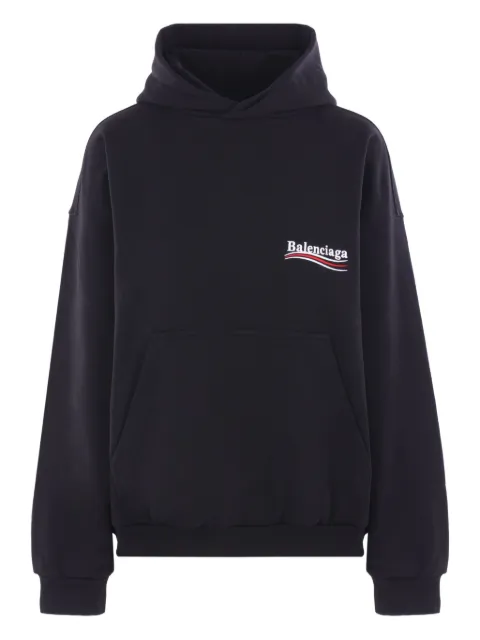 Balenciaga Political Campaign logo-wave hoodie