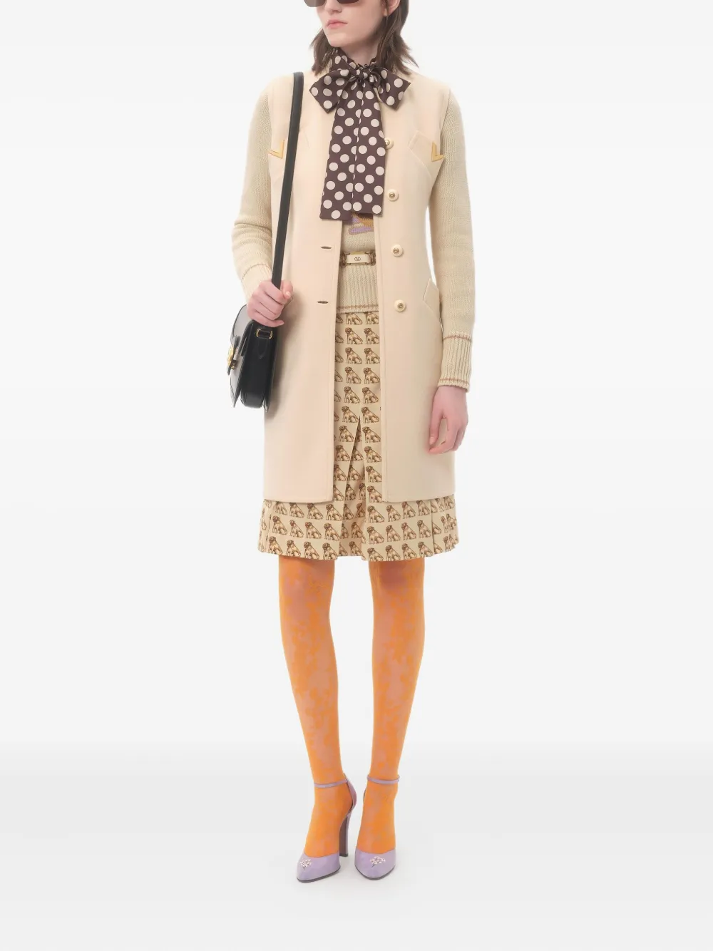 Valentino Garavani Plusdepois blouse met ruches - Bruin