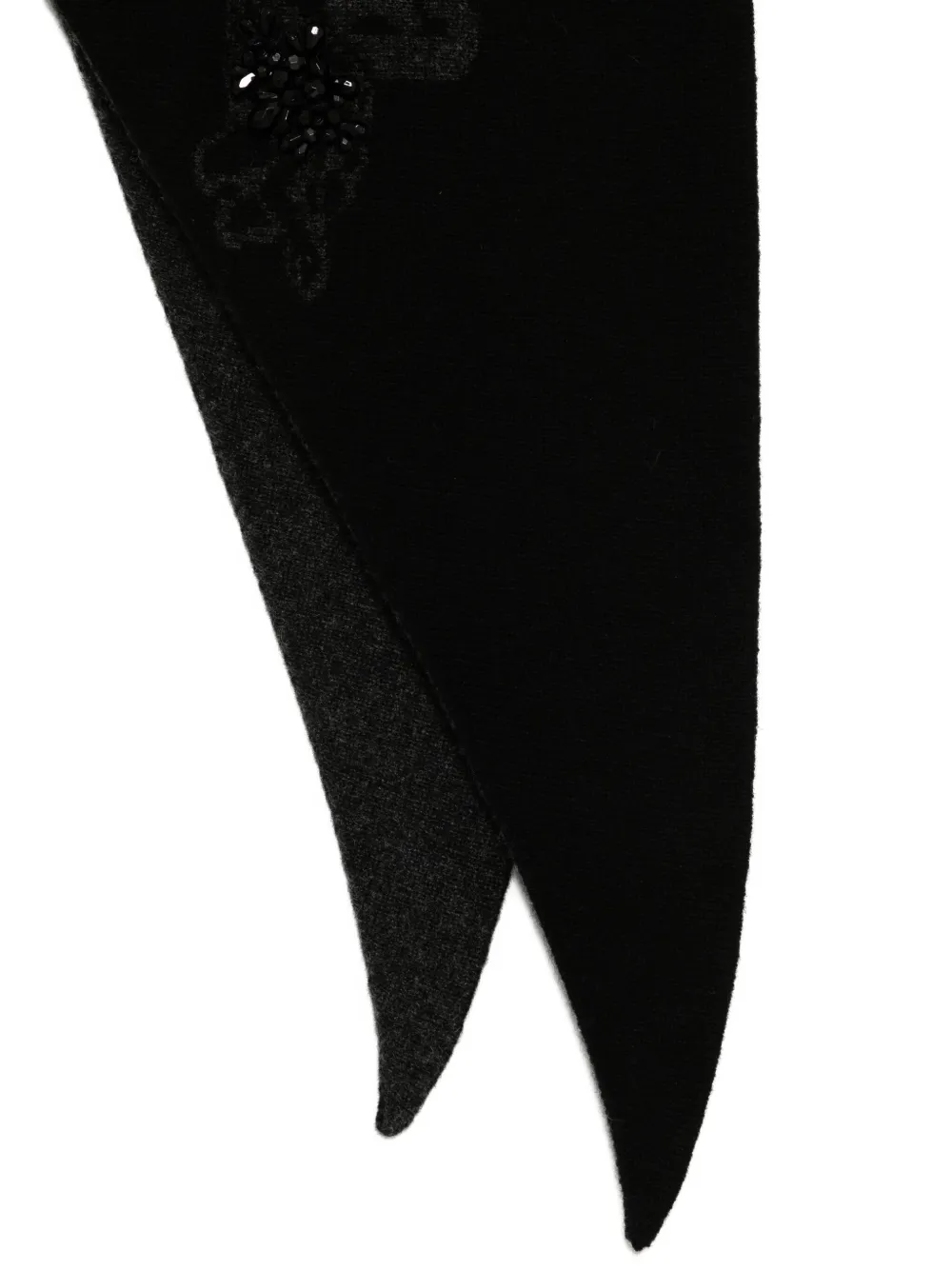 Simone Rocha Graphic Logo Knit Scarves In Black