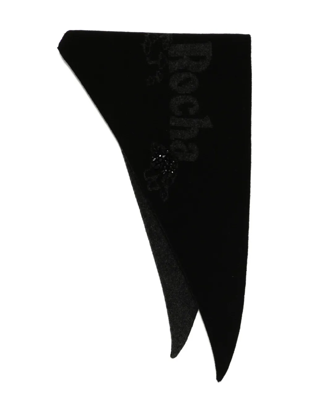 Simone Rocha Graphic Logo Knit Scarves In Black