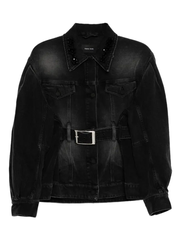 Simone Rocha デニムジャケット | ブラック | FARFETCH JP