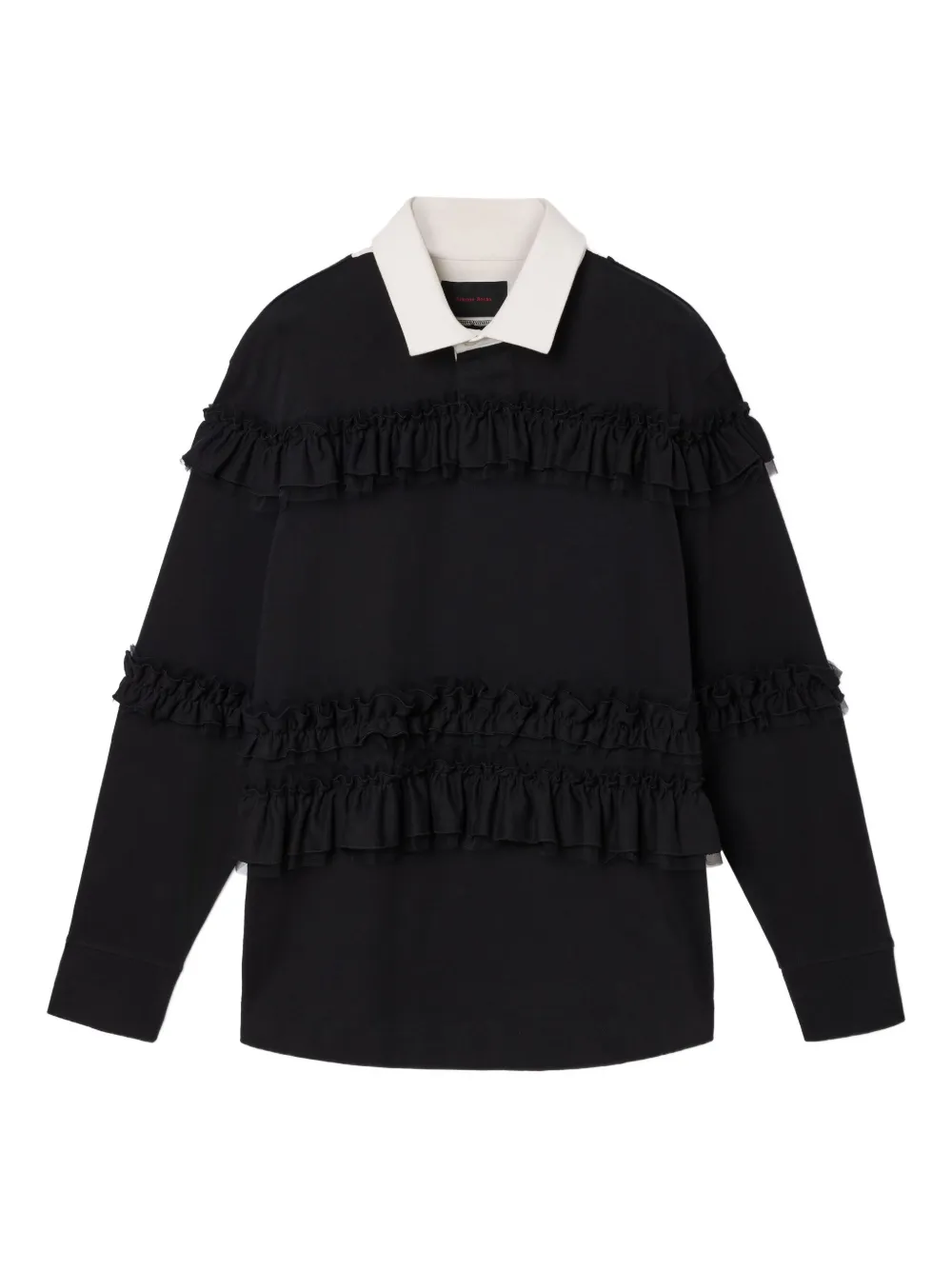ruffled polo shirt