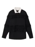 Simone Rocha ruffled polo shirt - Black