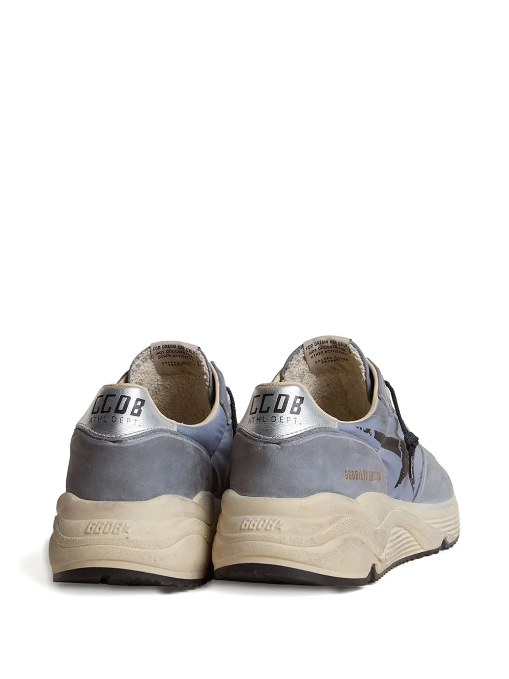 Golden Goose Running sole star-embellished leather sneakers Blue