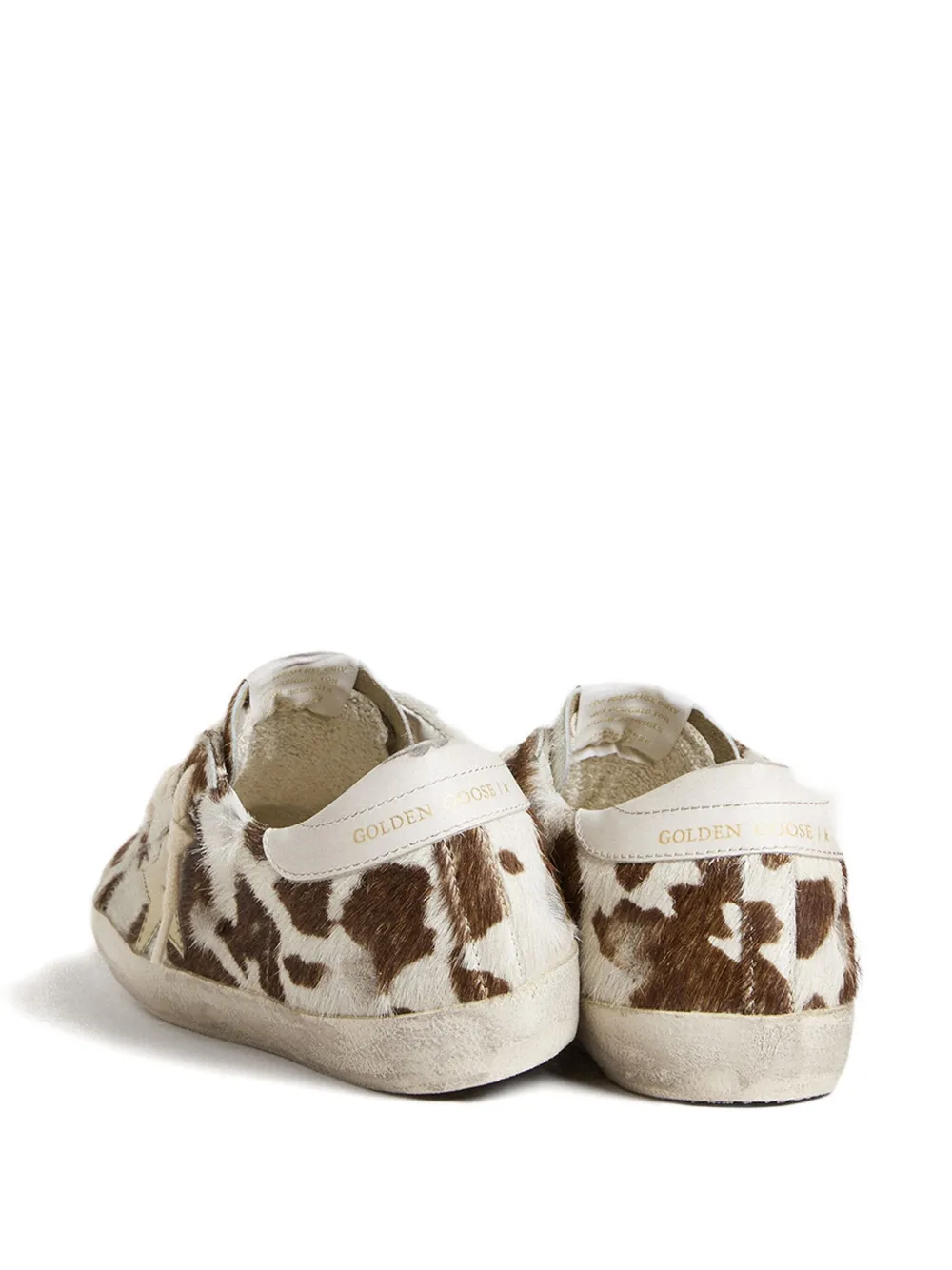 Golden Goose Pony Hair Super-star Sneakers In White