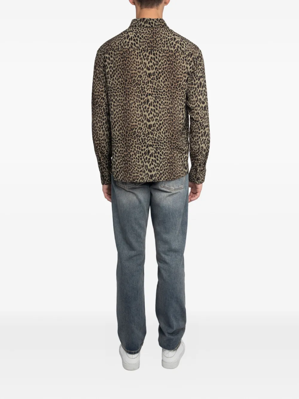 Zadig&Voltaire Overhemd met luipaardprint Bruin