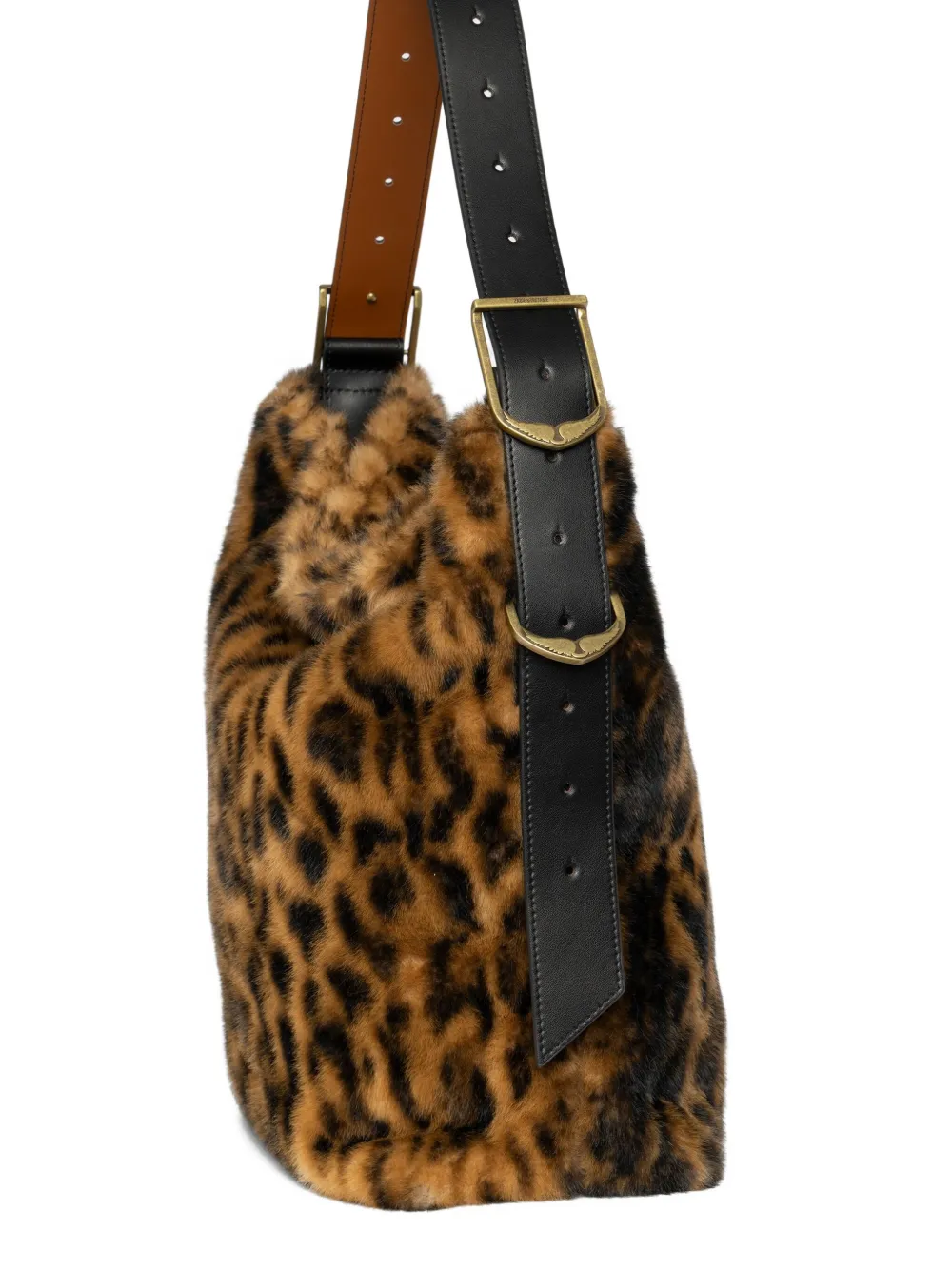 Zadig & Voltaire Leopard-print Shoulder Bag In Brown