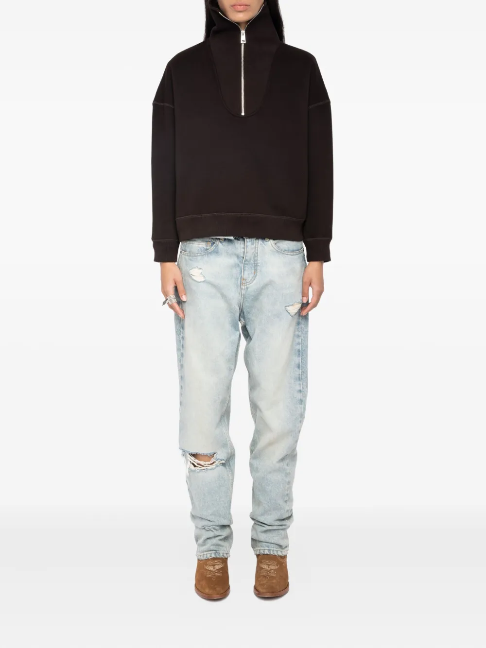 Zadig&Voltaire half-zip polo top - Bruin