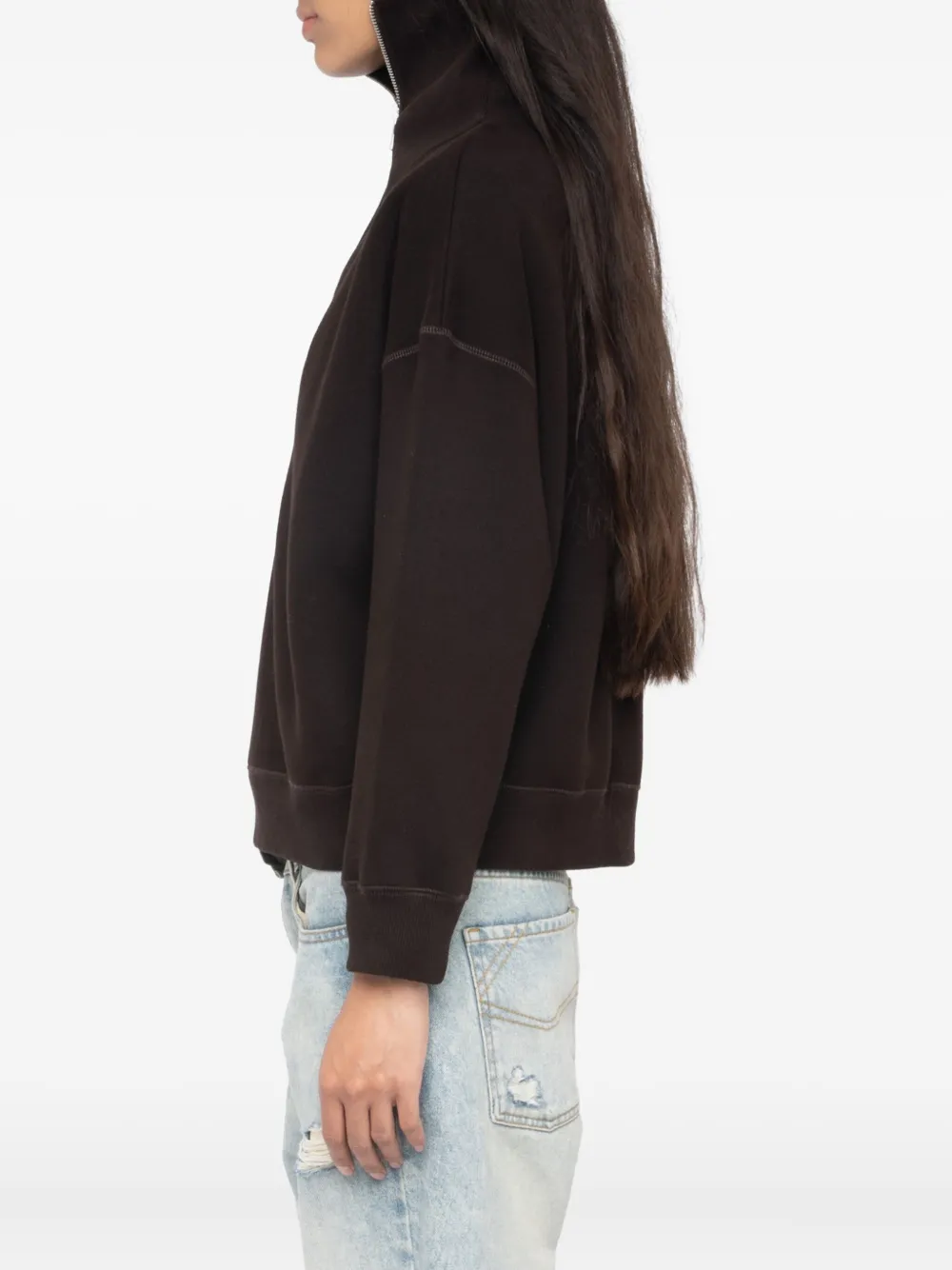 Zadig & Voltaire Maya Pmo Incrustation Sweatshirt In Burgundy