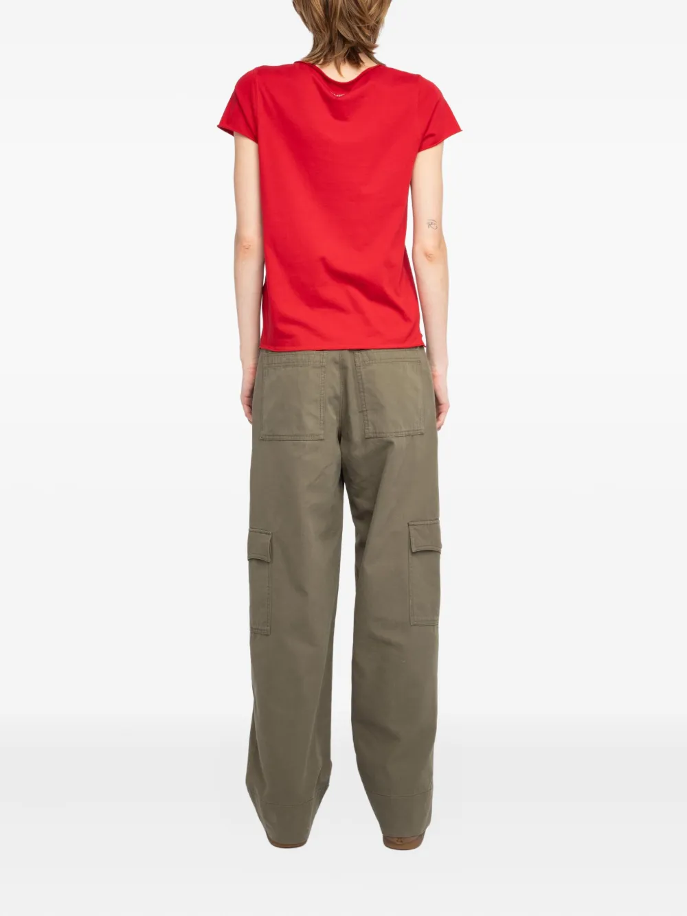 Zadig&Voltaire button-detail short-sleeve T-shirt Rood
