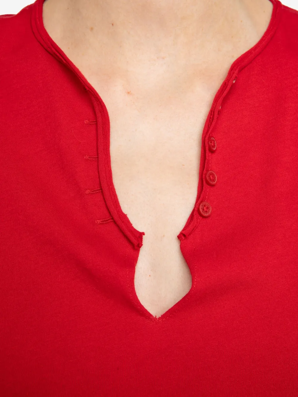 Zadig&Voltaire button-detail short-sleeve T-shirt Rood
