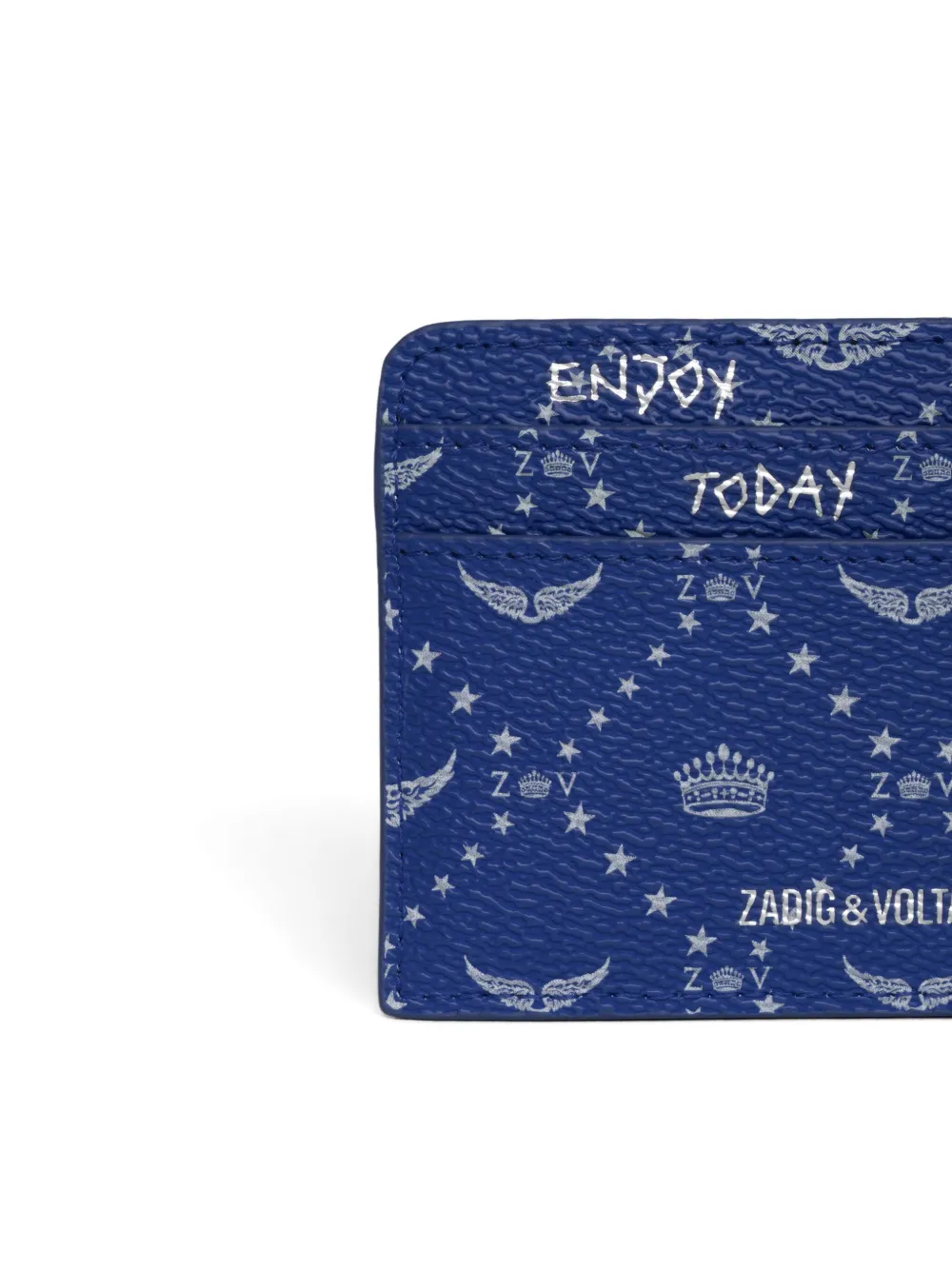 Zadig&Voltaire monogram-print cardholder - Blauw