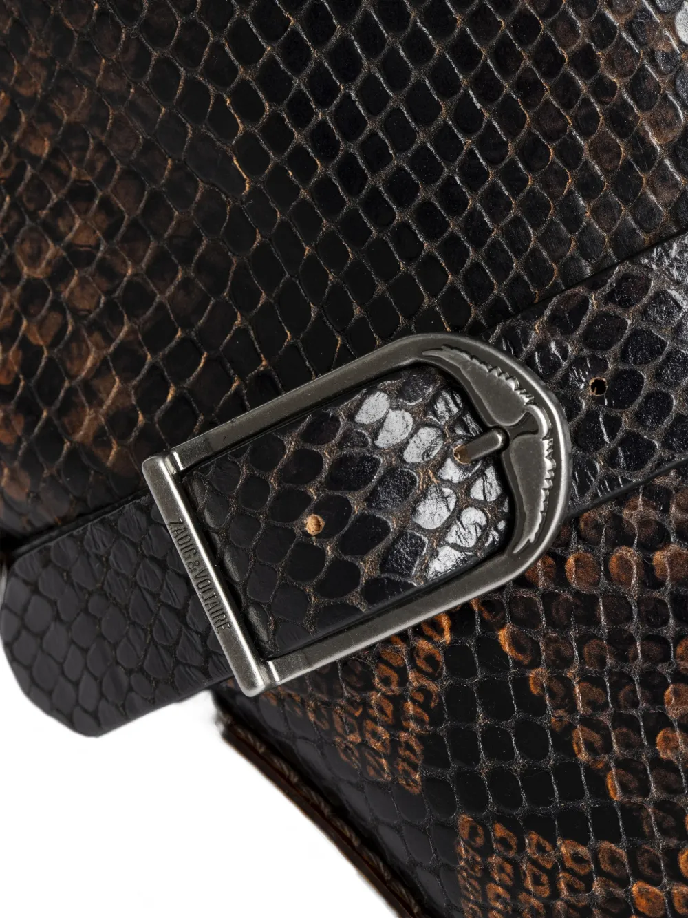 Zadig&Voltaire snakeskin-effect buckle boots Black