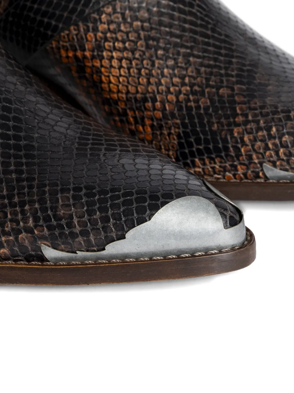 Zadig&Voltaire snakeskin-effect buckle boots Black