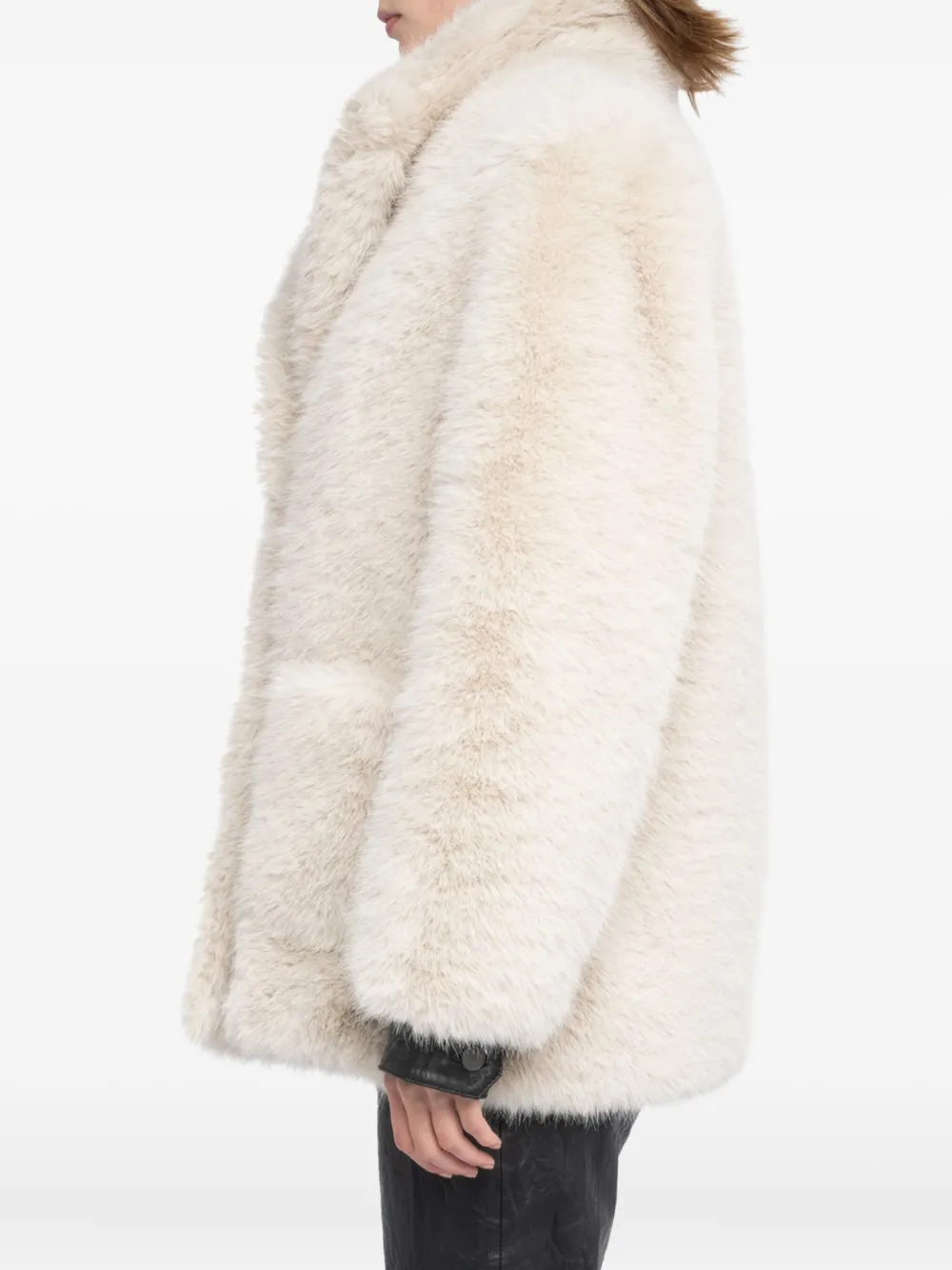 Zadig & Voltaire Shawl-collar Coat In Neutral
