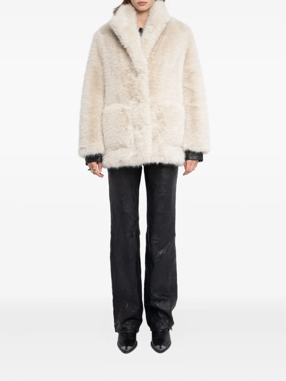 Zadig&Voltaire shawl-collar coat | Faux Fur & Shearling Coats | Image 2