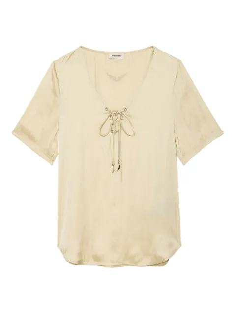 Zadig&Voltaire Terzo lace-up short-sleeved top