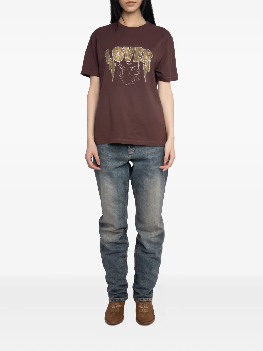 Zadig&Voltaire Verfraaid T-shirt Rood