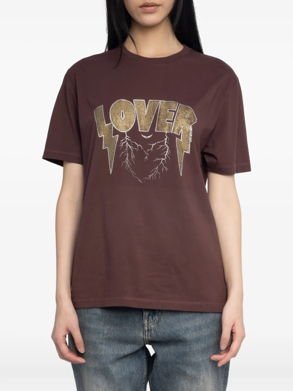Zadig&Voltaire Verfraaid T-shirt Rood