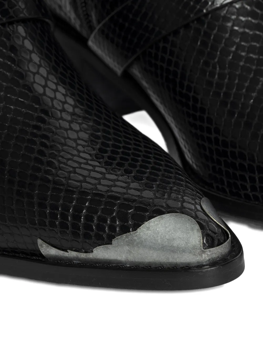 Zadig&Voltaire Tylow Wild Mirror buckled cowboy boots Black
