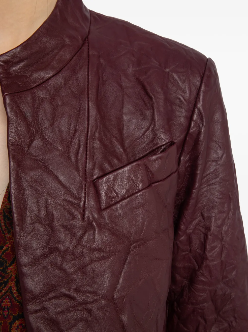 Zadig&Voltaire Gekreukt leren jack Rood
