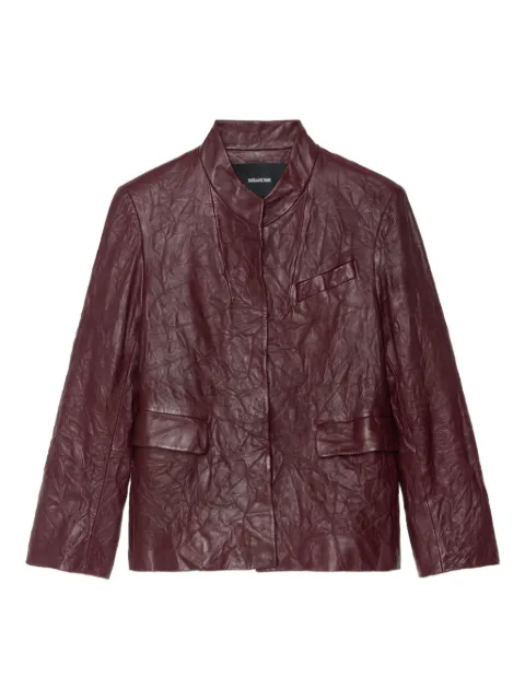 Zadig&Voltaire crumpled leather jacket