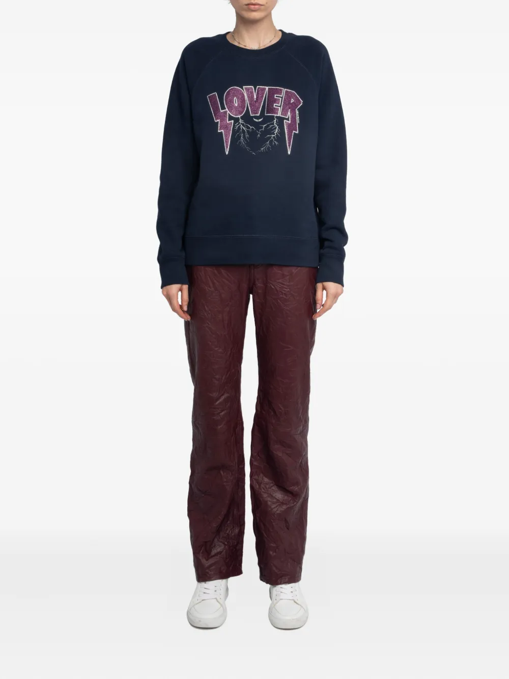 Zadig&Voltaire embellished-graphic sweatshirt Blauw