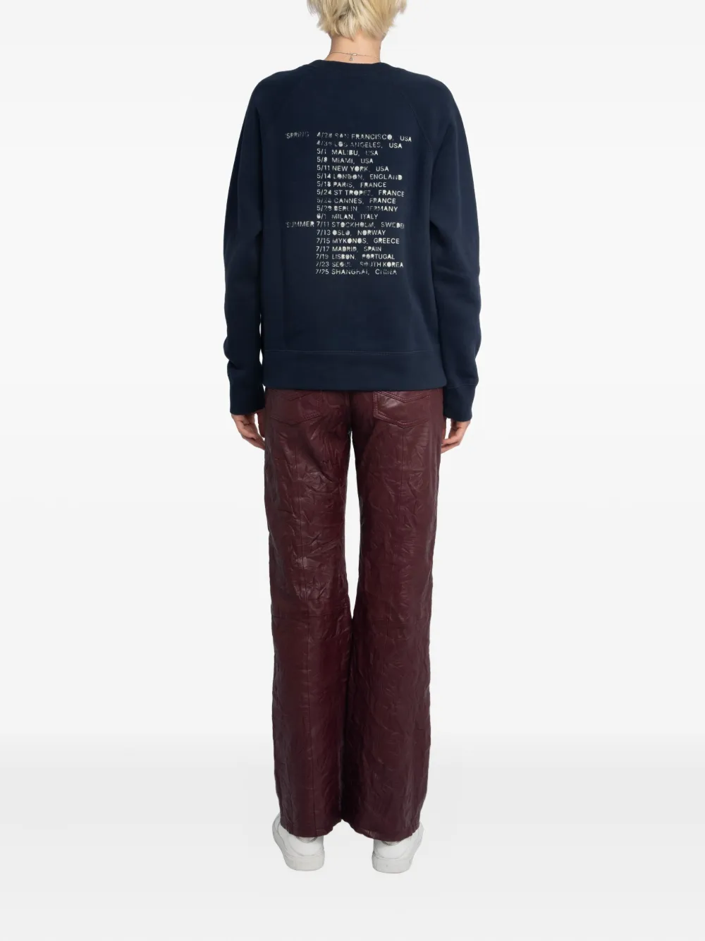 Zadig&Voltaire embellished-graphic sweatshirt Blauw